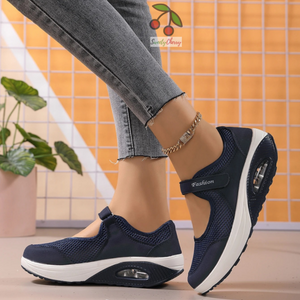 Women's stretchable breathable lightweight walking shoes