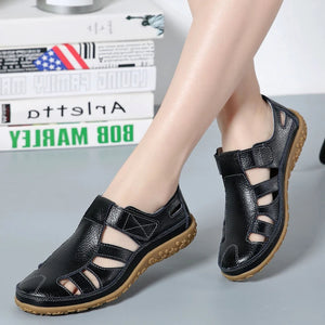 Women's casual leather summer sandals