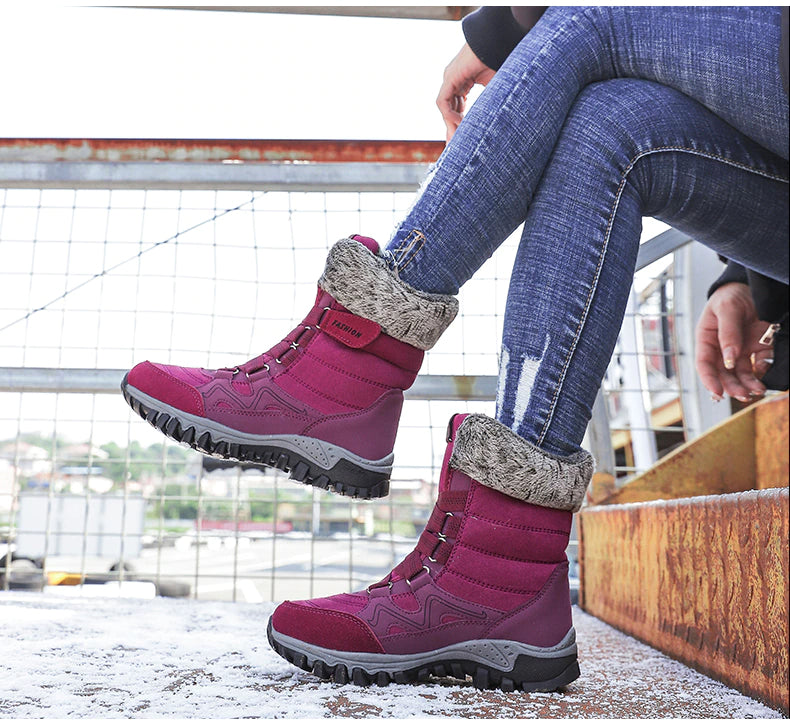 Women's comfortable warm snow boots