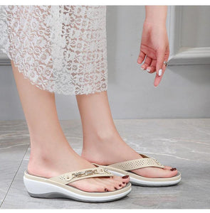 Women's Metal Button Sandals for Summer