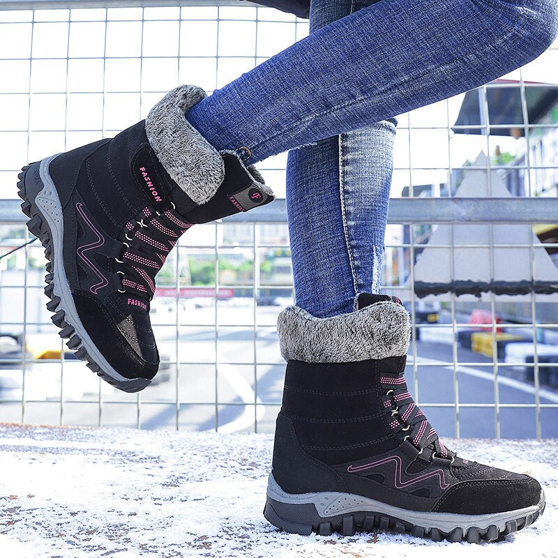 Women's comfortable warm snow boots