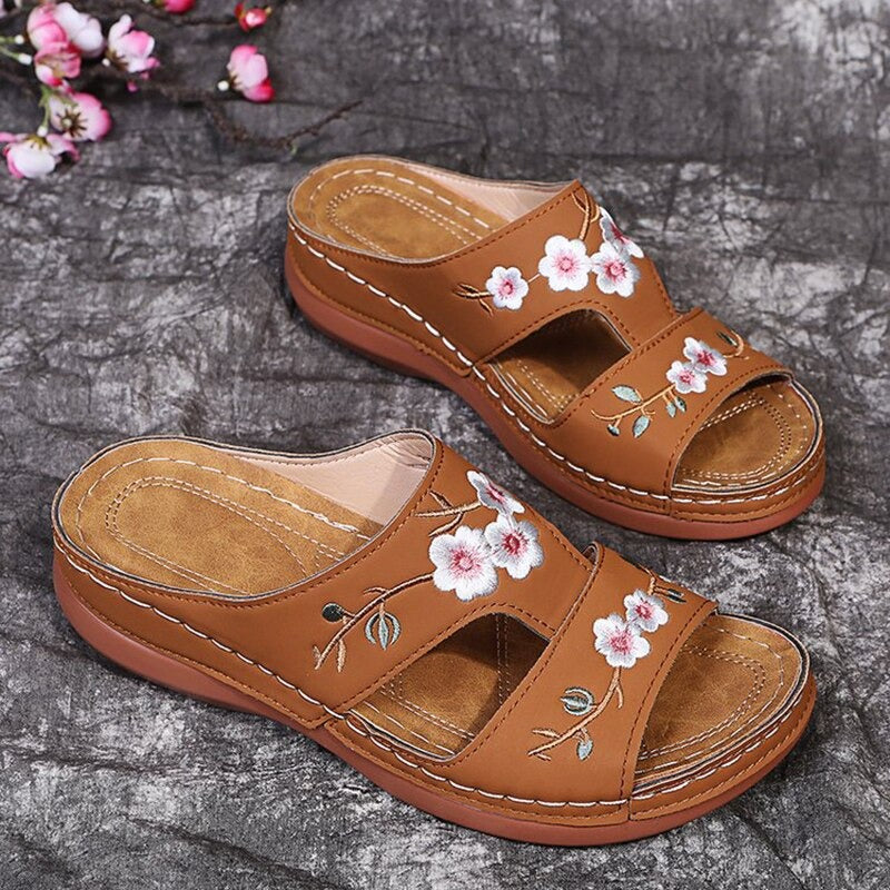 Embroider Flower Colorful women's Sandals