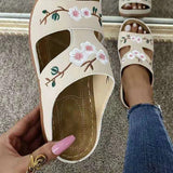 Embroider Flower Colorful women's Sandals