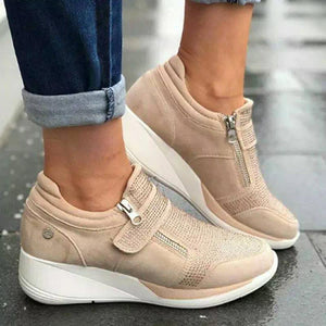 Women's Zippers Platform Sneakers