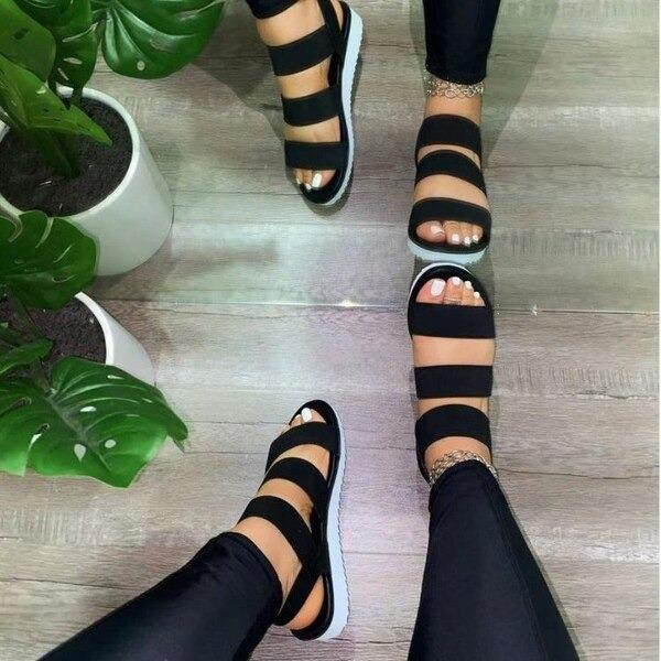 Casual and comfortable all-match Hollow elastic Sandals