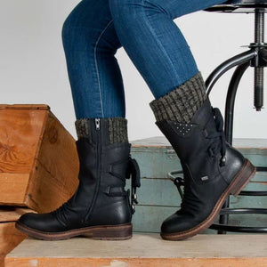 Winter lace-up boots for women