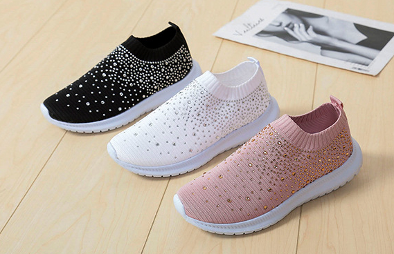 Crystal Slip on sneakers For Women