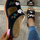 Embroider Flower Colorful women's Sandals