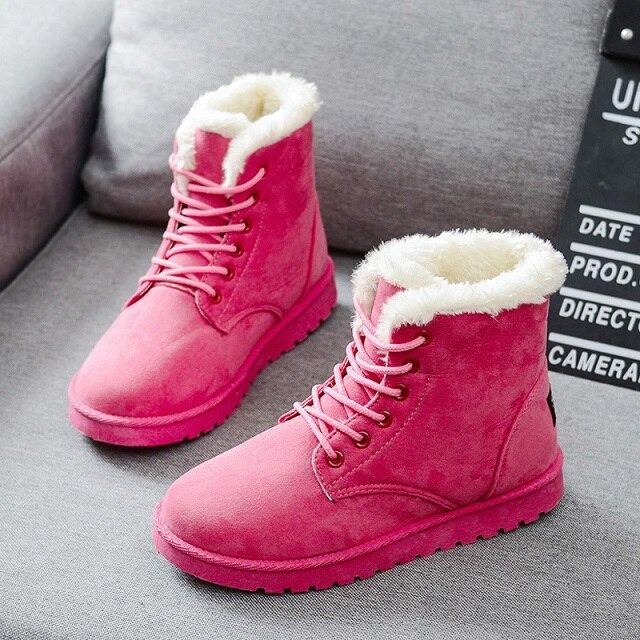 SweetyCherry® Anti-Slip Waterproof Lace Up Snow Boots For Women