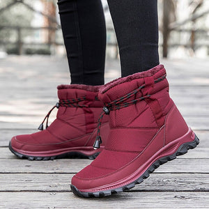 Women's plush ankle boots