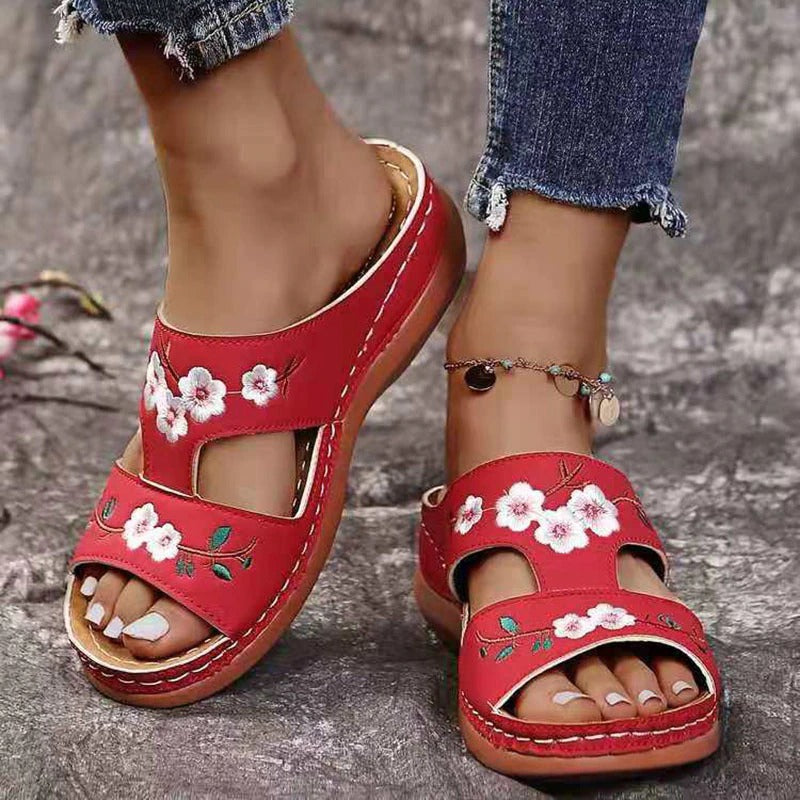 Embroider Flower Colorful women's Sandals