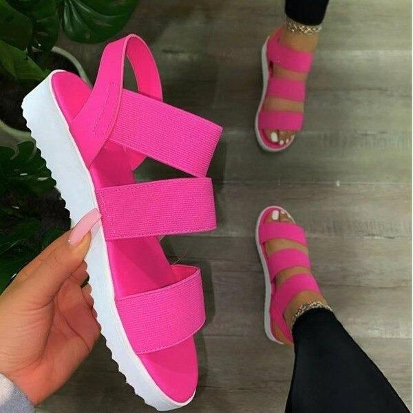 Casual and comfortable all-match Hollow elastic Sandals