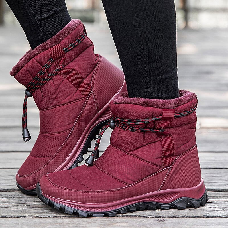 Women's plush ankle boots