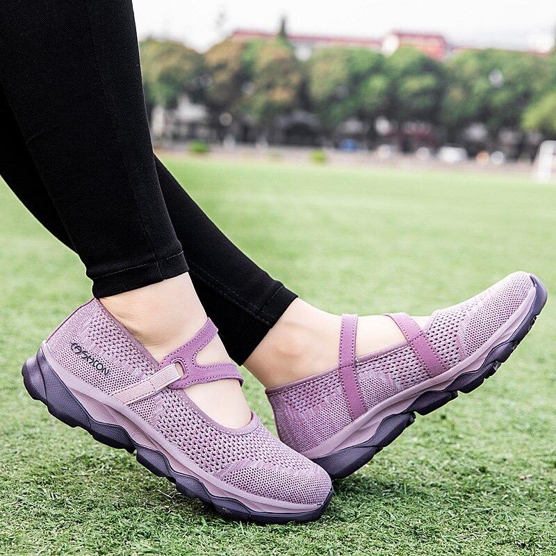 Casual Comfortable Breathable Walking Shoes With Elastic Strap