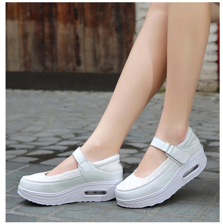 Women's Breathable Buckle Casual Walking Slip On Sneakers