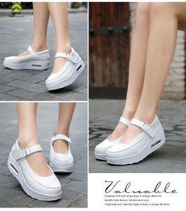 Women's Breathable Buckle Casual Walking Slip On Sneakers