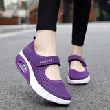 Women's stretchable breathable lightweight walking shoes