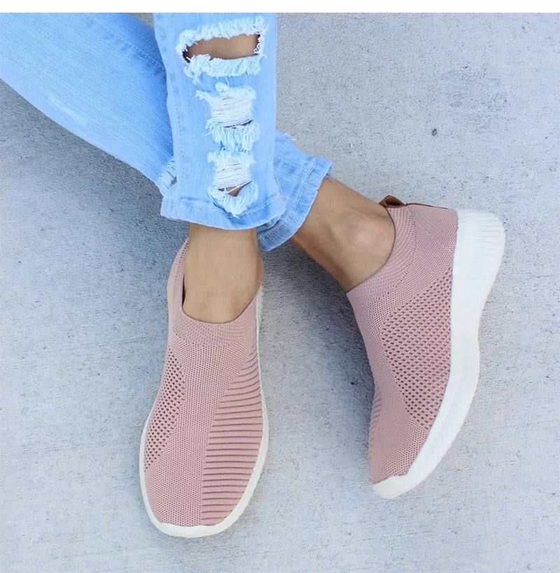 Women Stretch Fabric Socks Sneakers