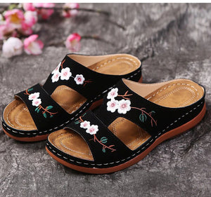 Embroider Flower Colorful women's Sandals