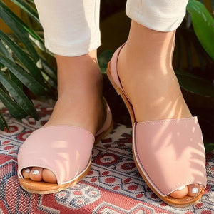 Leather Hollow Out Retro Sandals