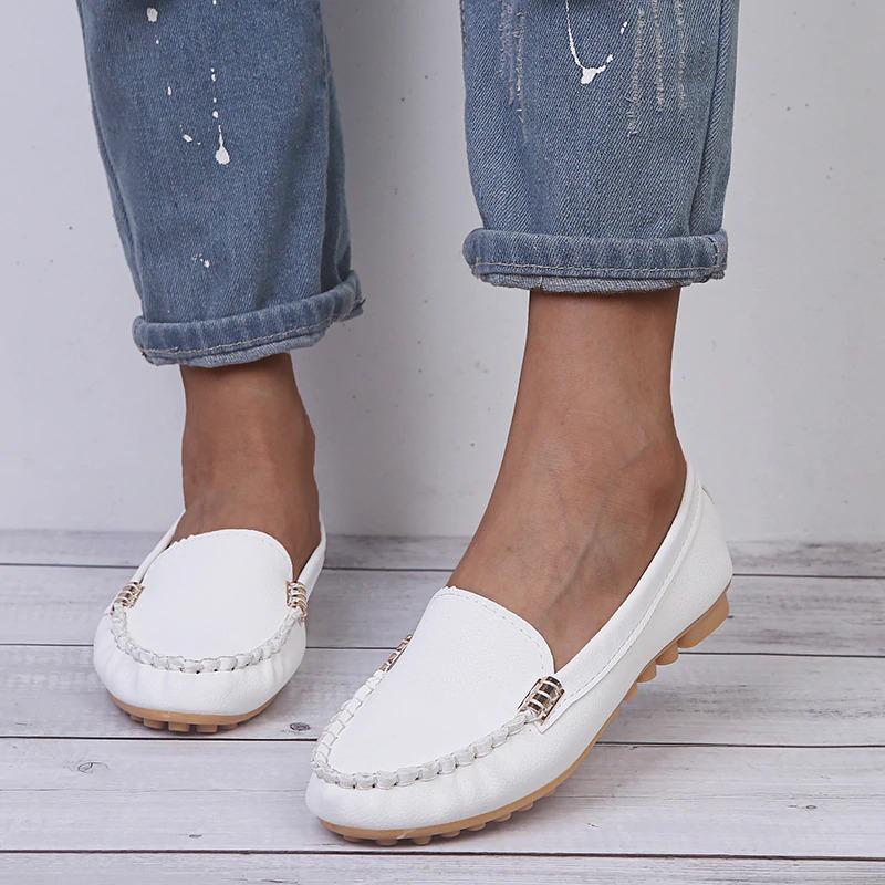 Women Casual Flat Shoes Round Toe Denim