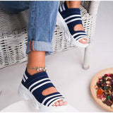 Idealshoe™ Toe Knitted sandals for women's